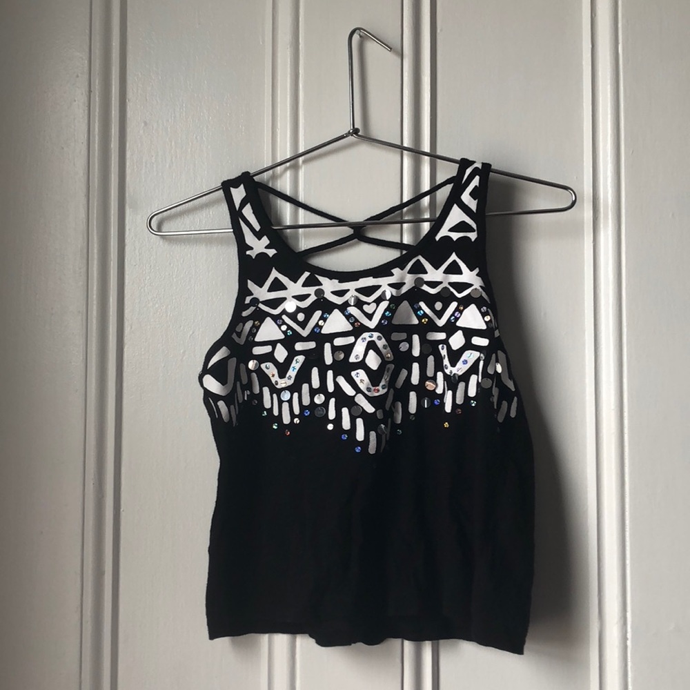 Black pattern crop top!